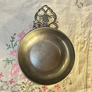 Vintage Royal Holland Pewter Porringer Bowl / Wine Taster Cup